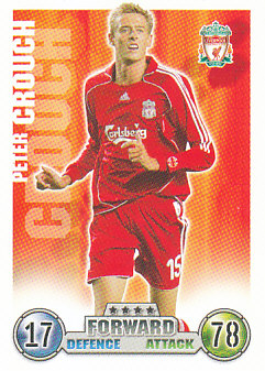 Peter Crouch Liverpool 2007/08 Topps Match Attax #159